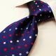 Intrepid Handmade Polka Dot Multi-color Executive Men's Tie, Red, White , Blue Polka Dot 100% Silk Jacquard Woven Necktie Tie