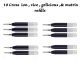 10 Cross Quality Intrepid Black Refills for Ion , Roadster, Vice, Penatia Gelicious, and Matrix Pens Gel Ink Refills [10 Pack Bulk Pack]