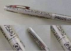 Sheaffer Made in Iowa, USA Sterling Silver Vintage Imperial Edition with Vine of Grapes & Leaves Exclusive Sculptured Decorative Barrel 0.9MM Pencil - Hand-Tooled Design
