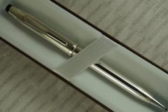 Cross Made in The USA Century II Hallmarked Sterling Silver with Ribbed Barrel Ballpoint Pen. A Very Rare Made in Lincoln, USA Pen.