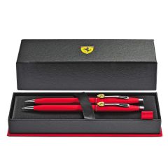 Cross Classic Century Collection for Scuderia Ferrari Matte Rosso Corsa Red Lacquer Pen and Pencil Gift Set